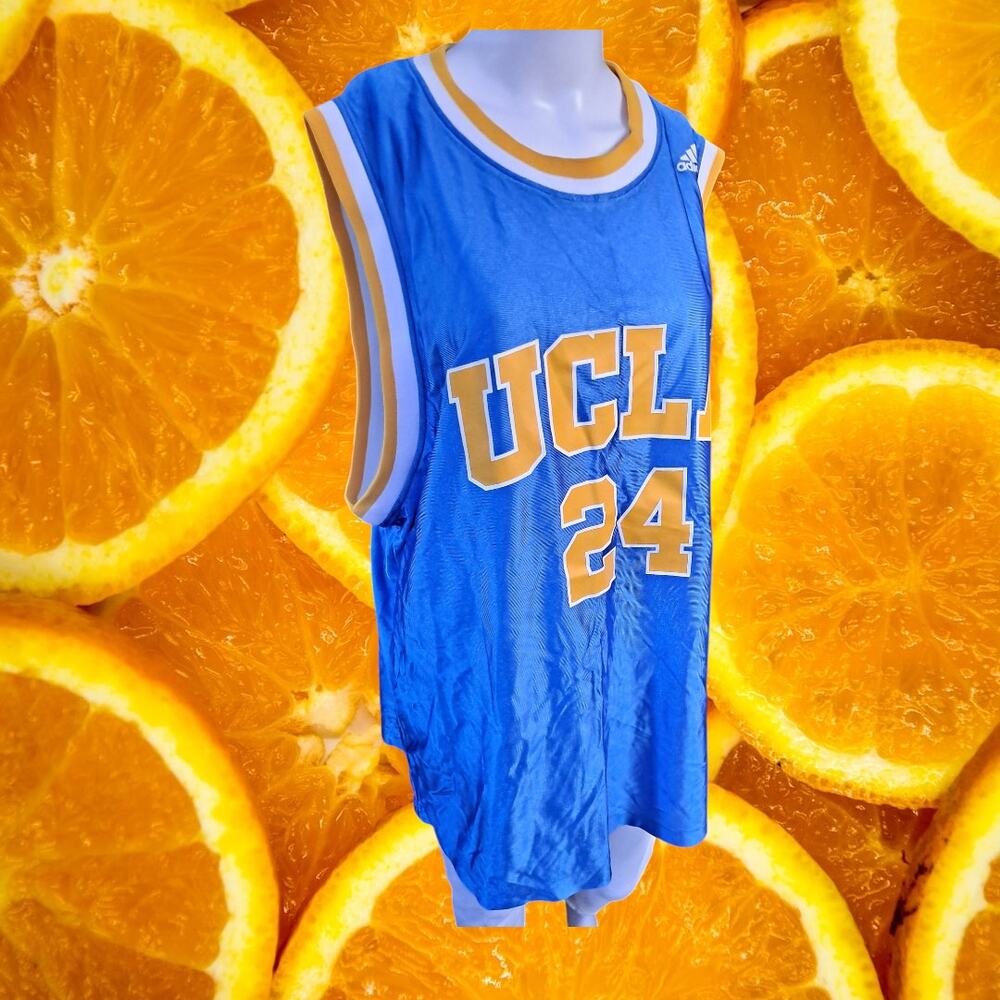 Adidas Men's Blue Nylon NCAA UCLA Bruins # 24 Basketball Jersey Size L